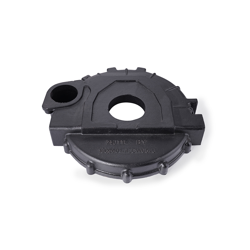 Vliegwielhuis van grijze gietijzeren dieselmotor Vliegwielhuis van grijze gietijzeren dieselmotor